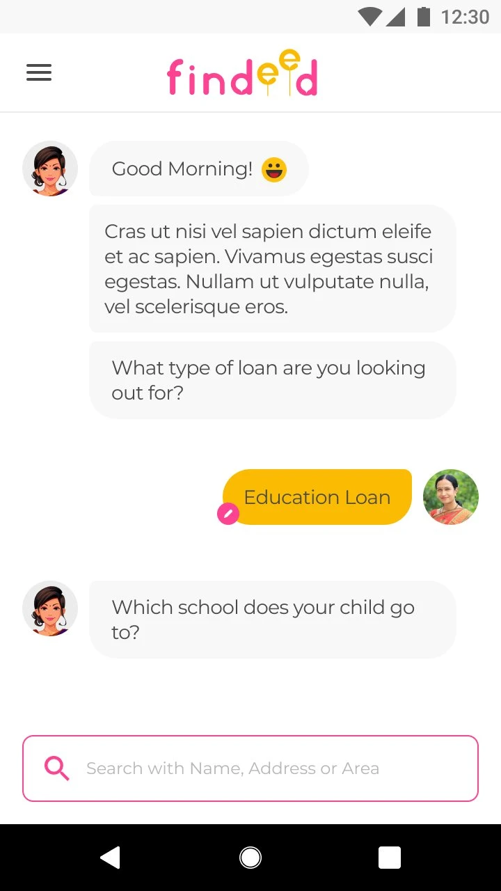 Education loan selected in conversation