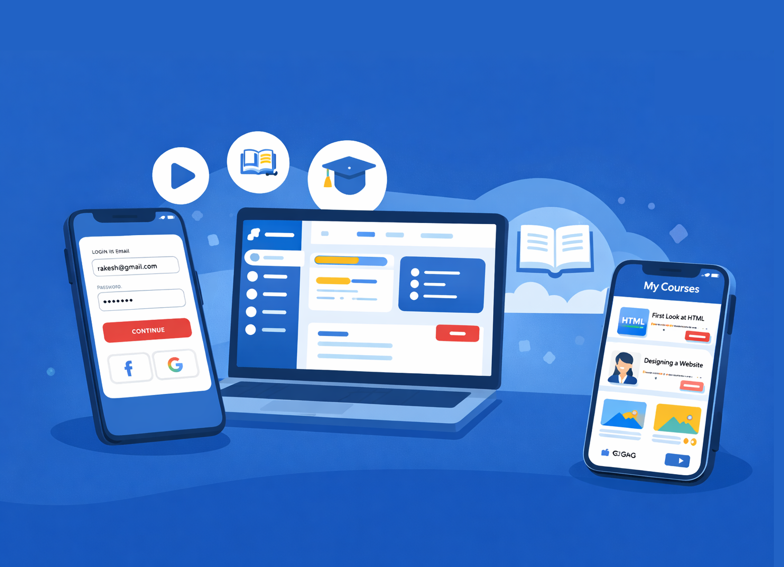 Tutor Guru — learning dashboard on laptop